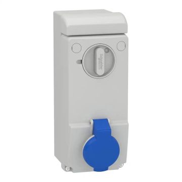 SOCKET UNIKA W/INTERLOCK 16A 3P-E 200-25