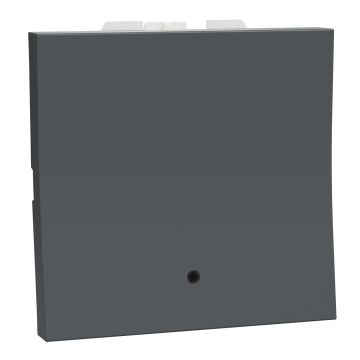 Switch, Miluz Zeta, 10A, 1 Way, 2 Module, With Indicator, Anthracite