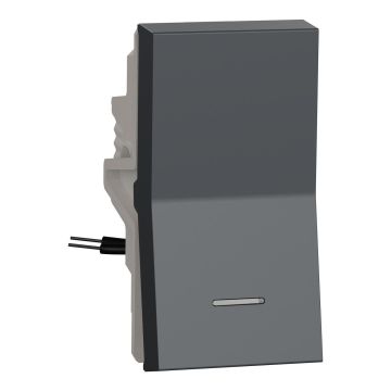 Unica Pure-6Ax 1 Way Switch With Indicator, Grey